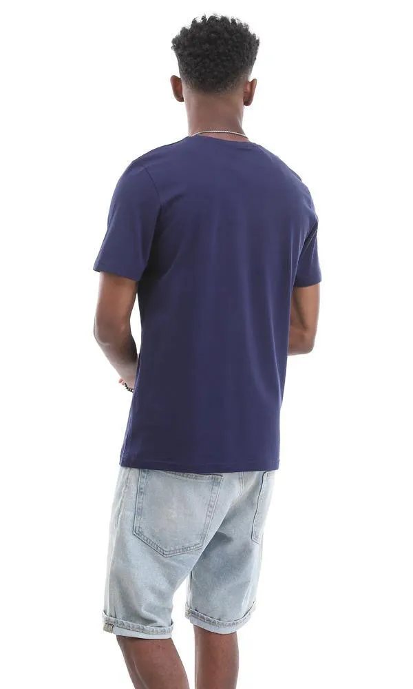 95231 Men Short Sleeve Navy Blue T-Shirt & Crew Neck