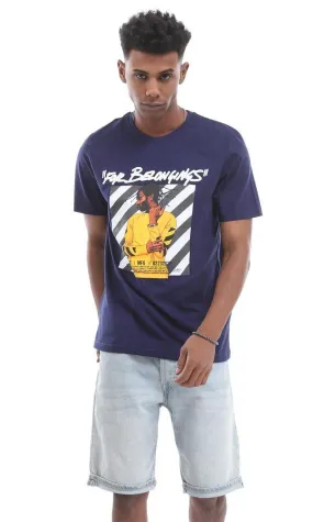 95231 Men Short Sleeve Navy Blue T-Shirt & Crew Neck