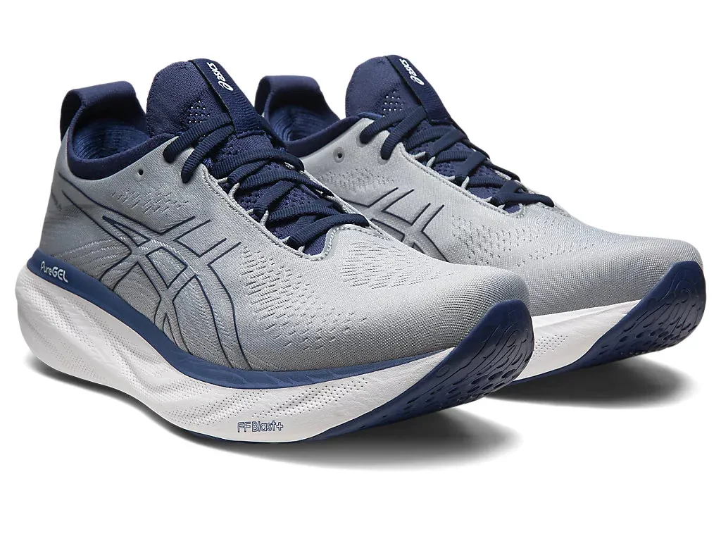 Asics Mens Gel Nimbus 25 Wide- Sheet Rock/Indigo Blue (1011B625-021)