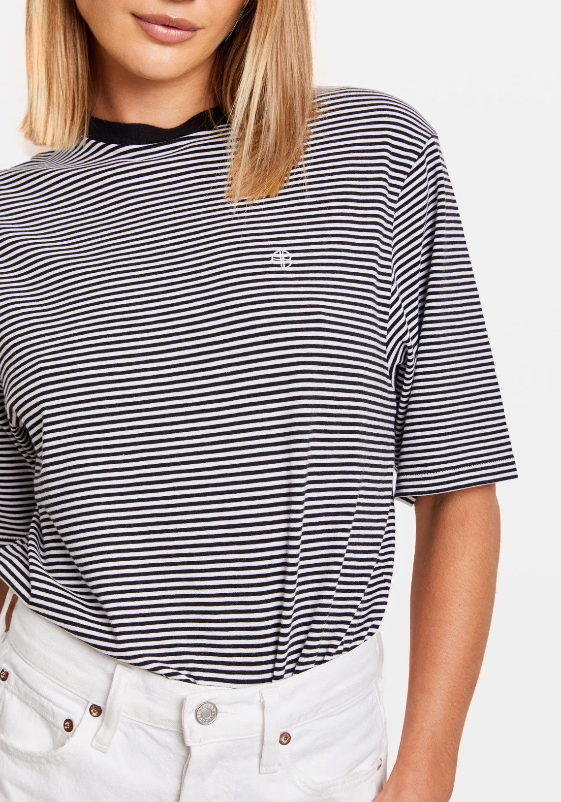 BO TEE BLACK/WHITE STRIPE