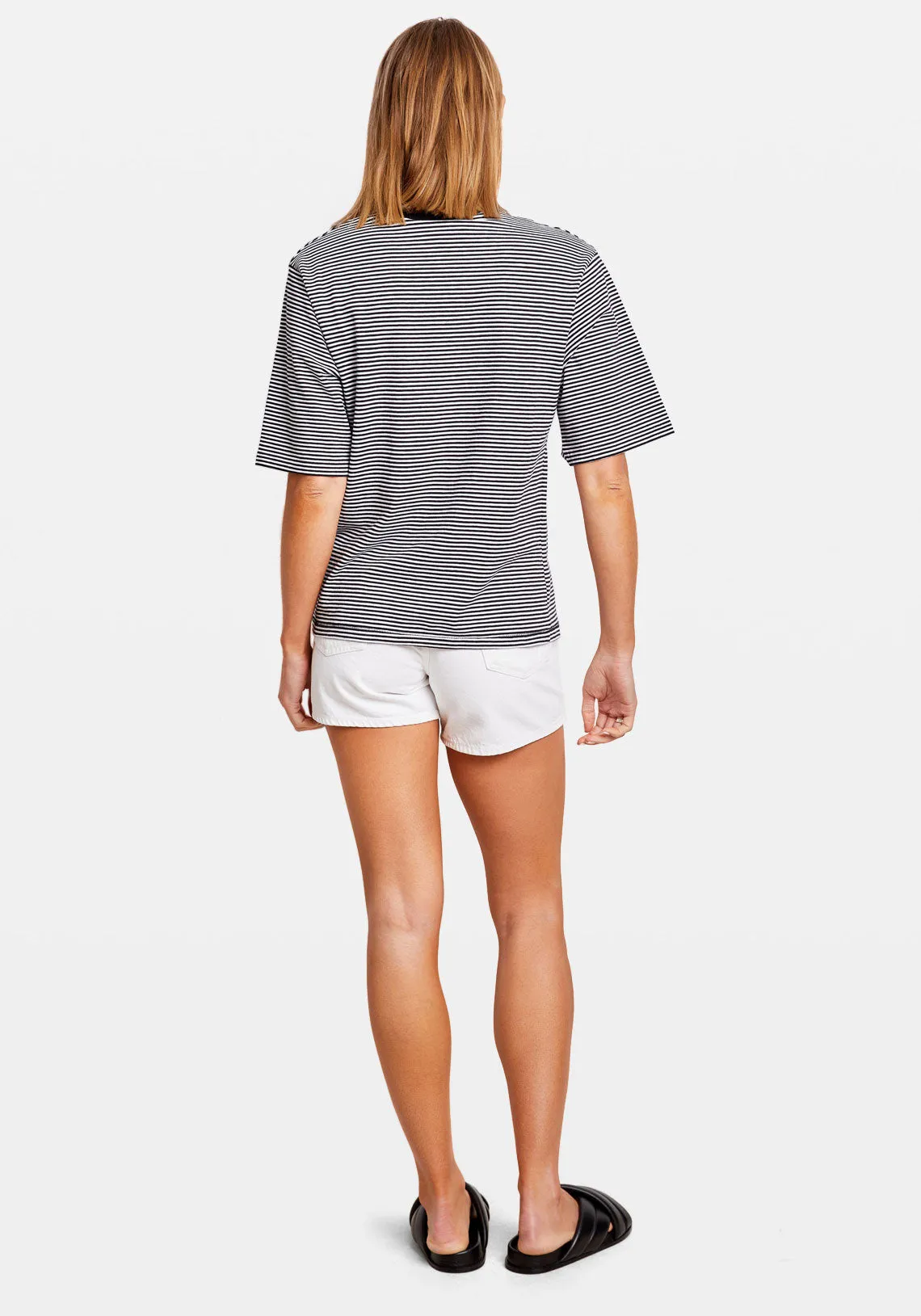 BO TEE BLACK/WHITE STRIPE