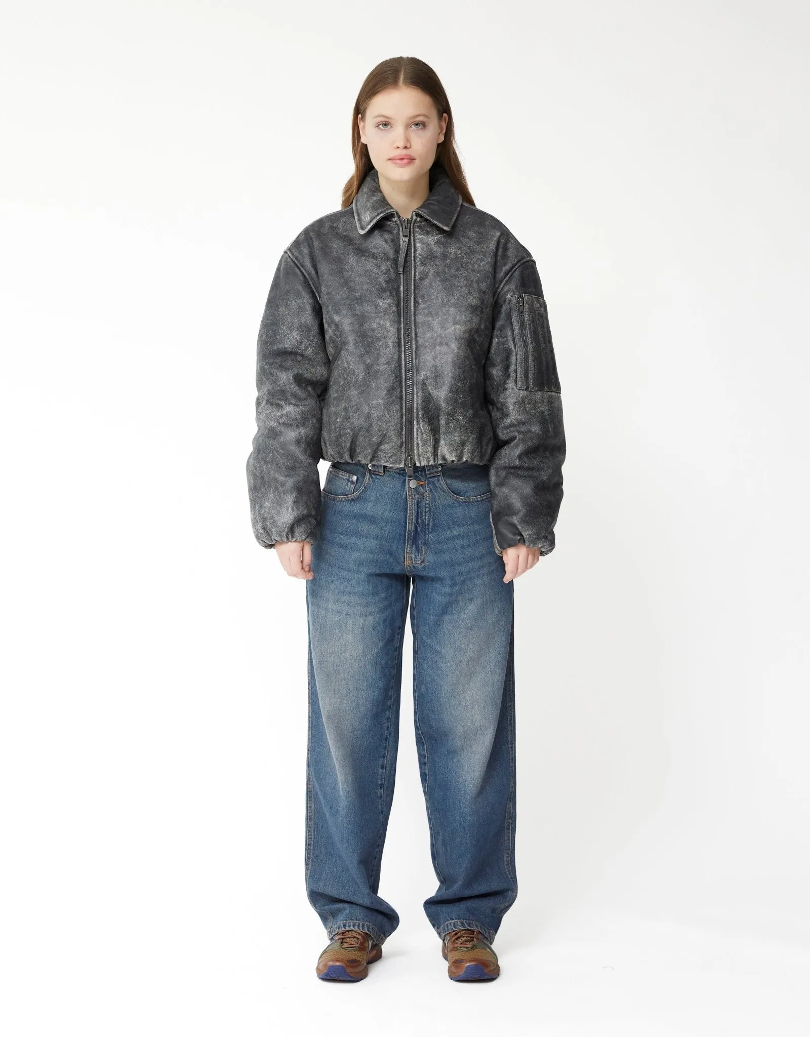 Bold Leather Bomber