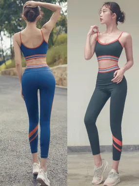 BOOPDO LOVE DESIGN CONTRAST SPORTS BRA AND LEGGINGS CO ORD