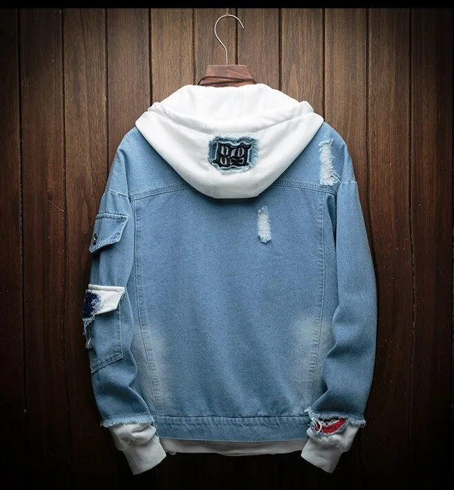 Casual Hooded Denim Jackets Jean Coats
