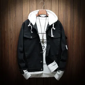 Casual Hooded Denim Jackets Jean Coats