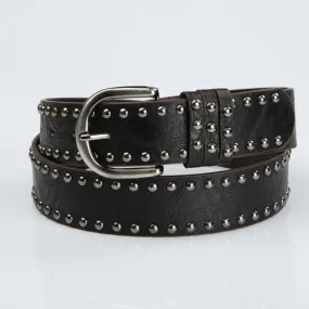 Classic Punk Rivet Belt of Faux Leather