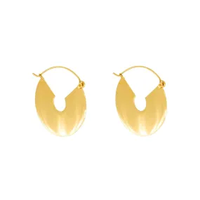 Courage Waterproof Flat Statement Earring 18 Carat Gold