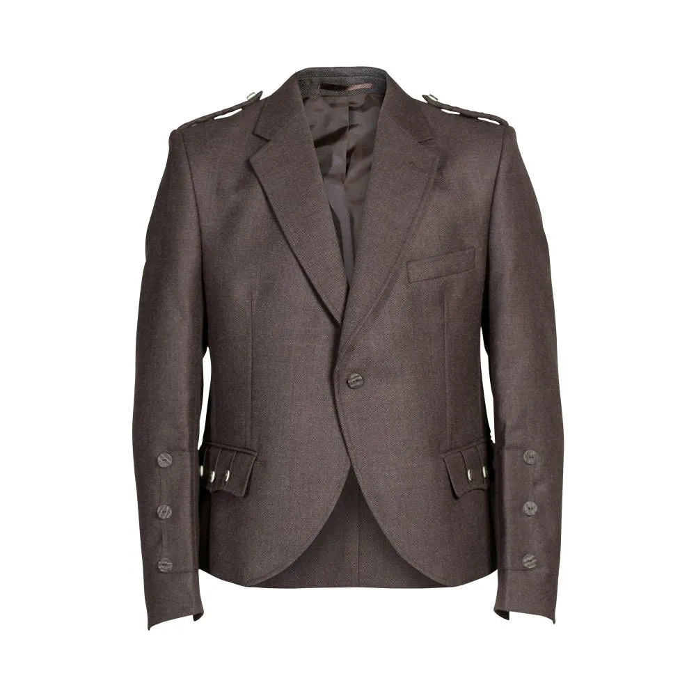 Crail Tweed Jacket and 5 Button Waistcoat by House of Edgar - Peat