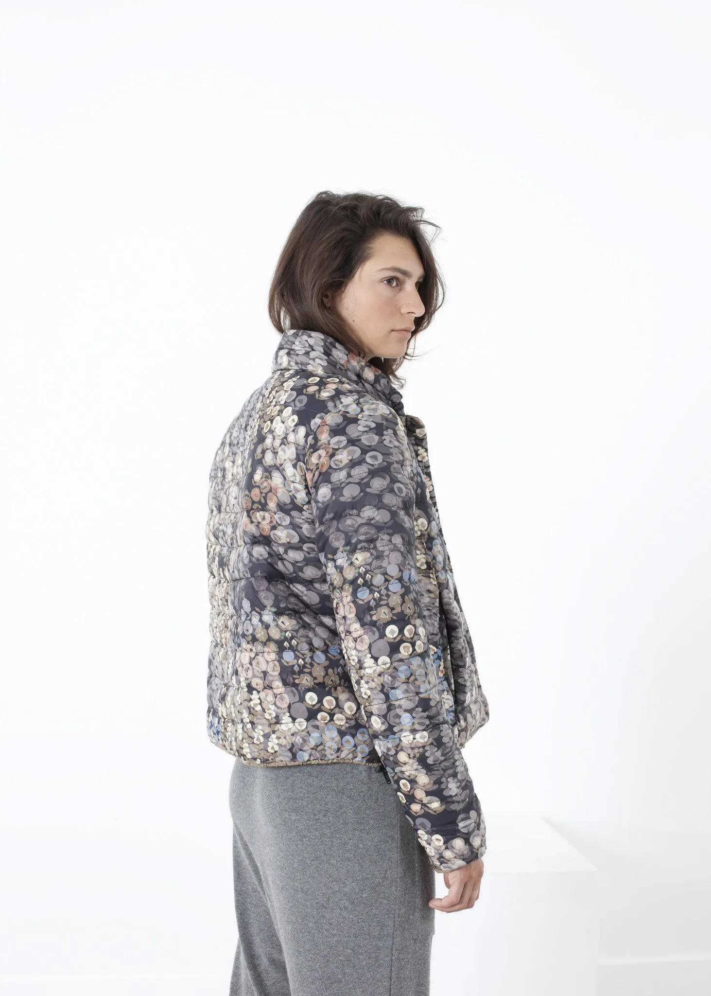Deione Coat in Graphite Floral - More Choice