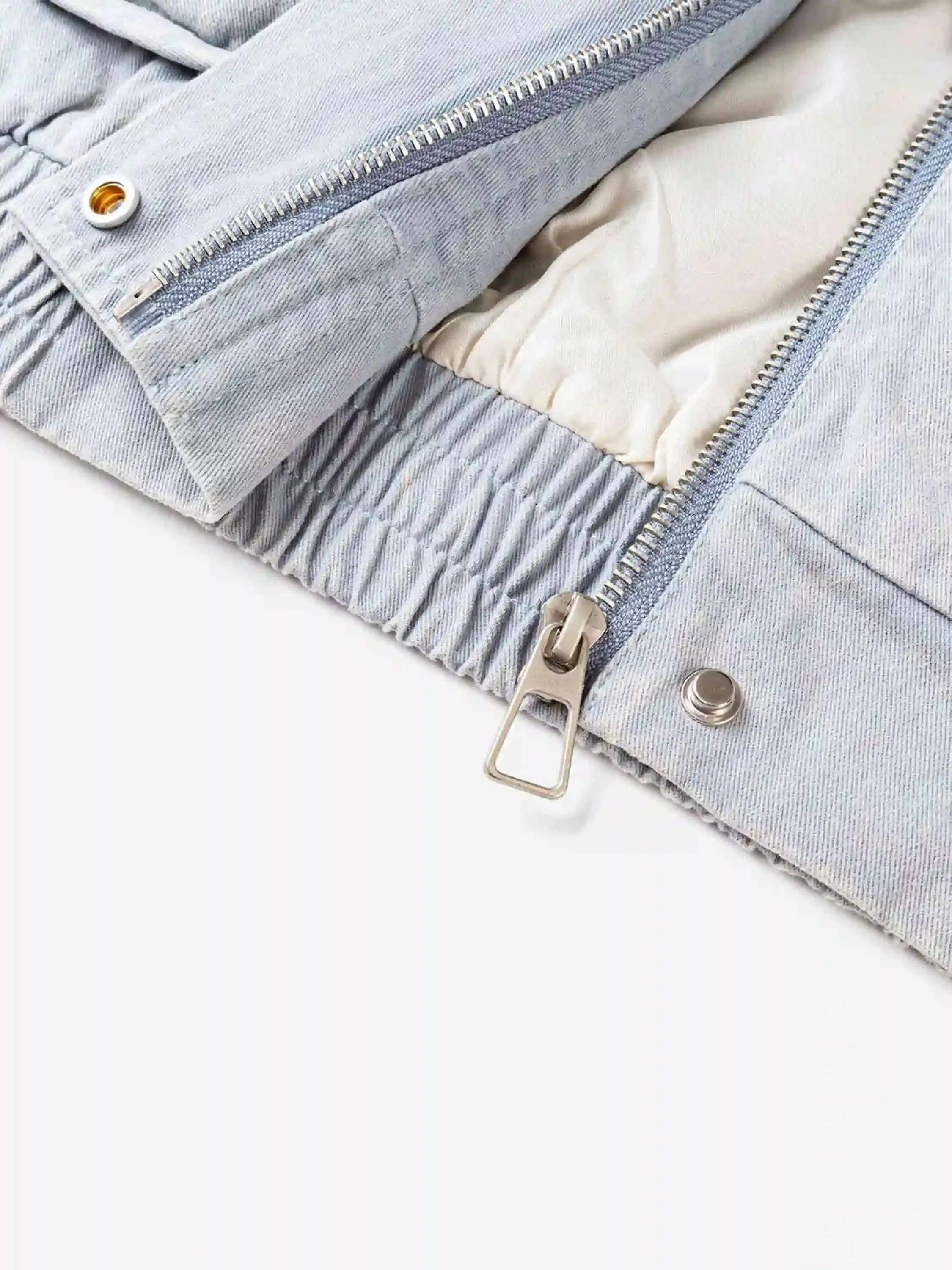 Disguisen American Street Style Washed Faded Short Jacket
