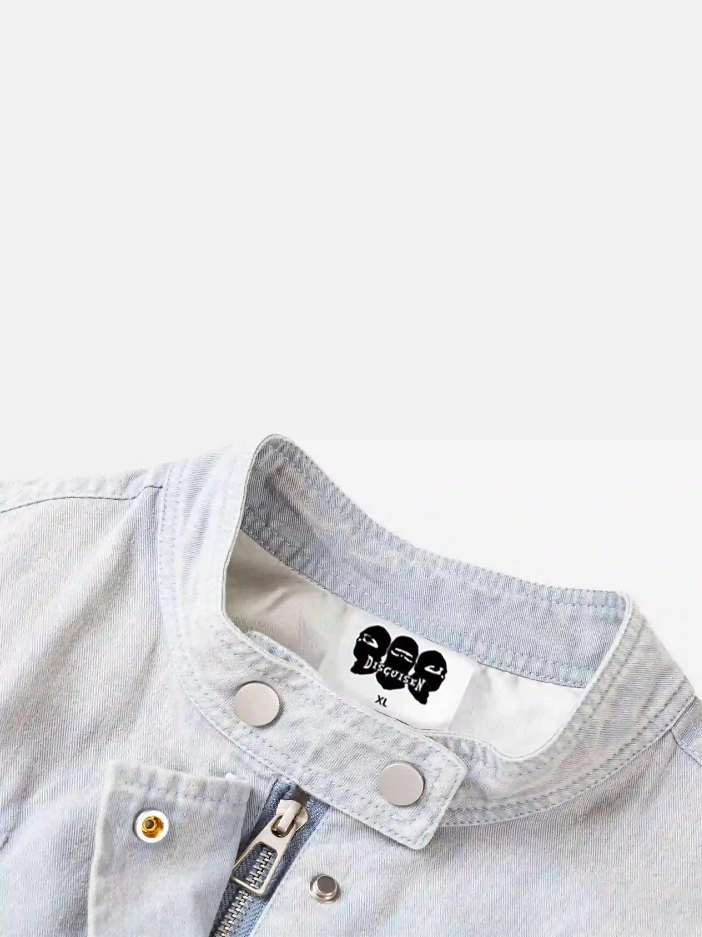 Disguisen American Street Style Washed Faded Short Jacket