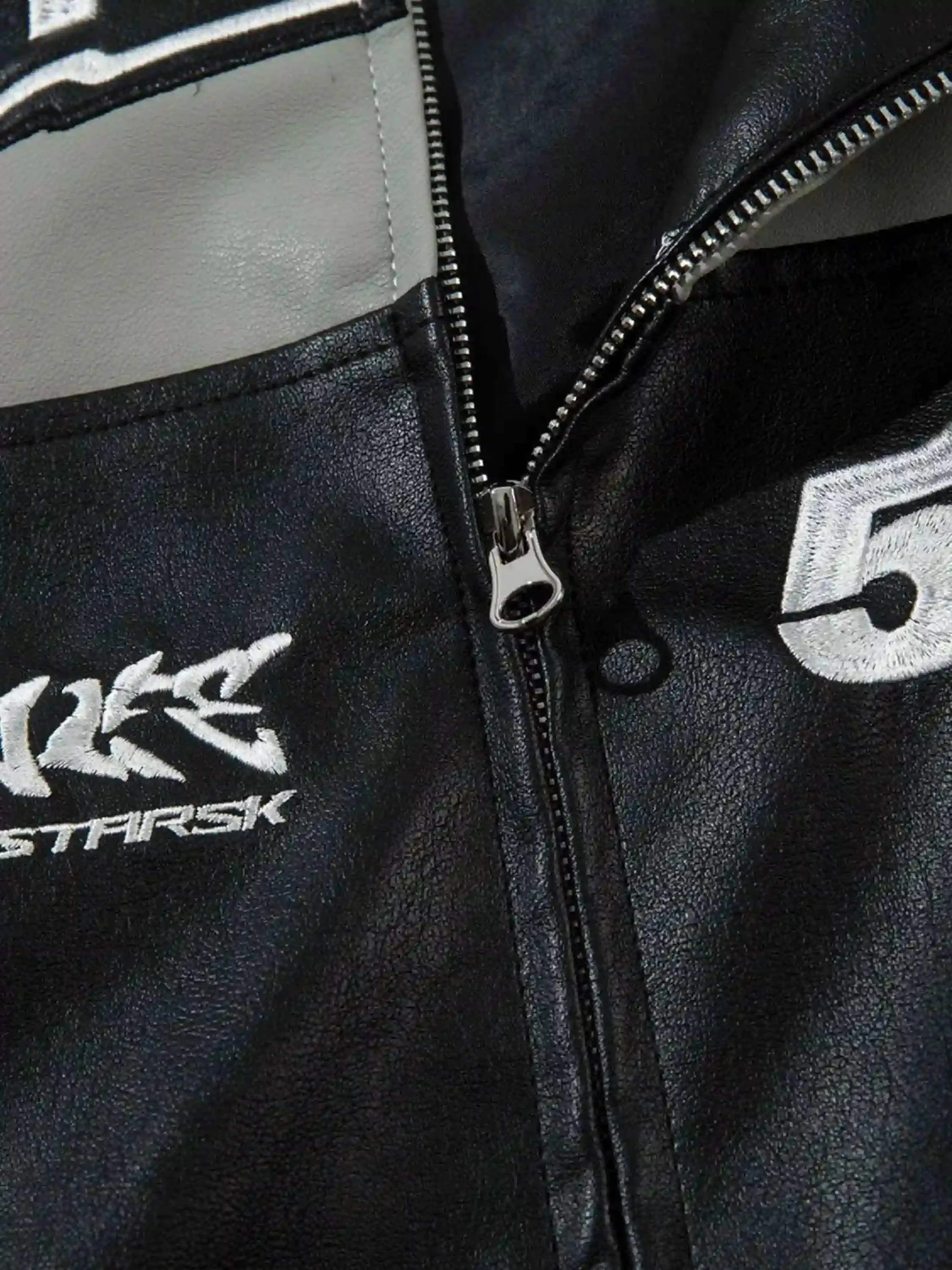 Disguisen Hip-Hop Street Style Stitching Pu Motorcycle Jacket