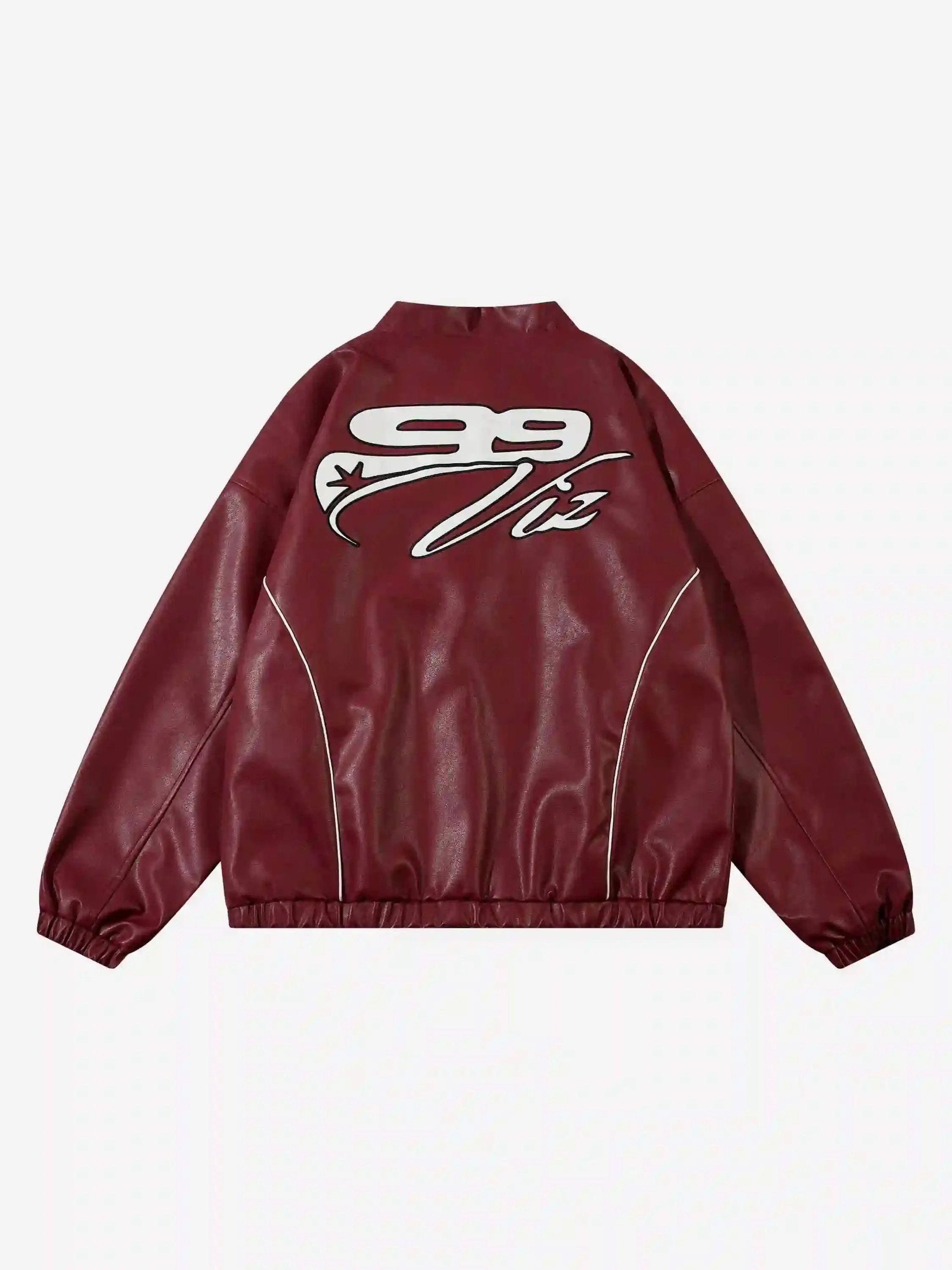 Disguisen Hip-Hop Street Style Stitching Pu Motorcycle Jacket