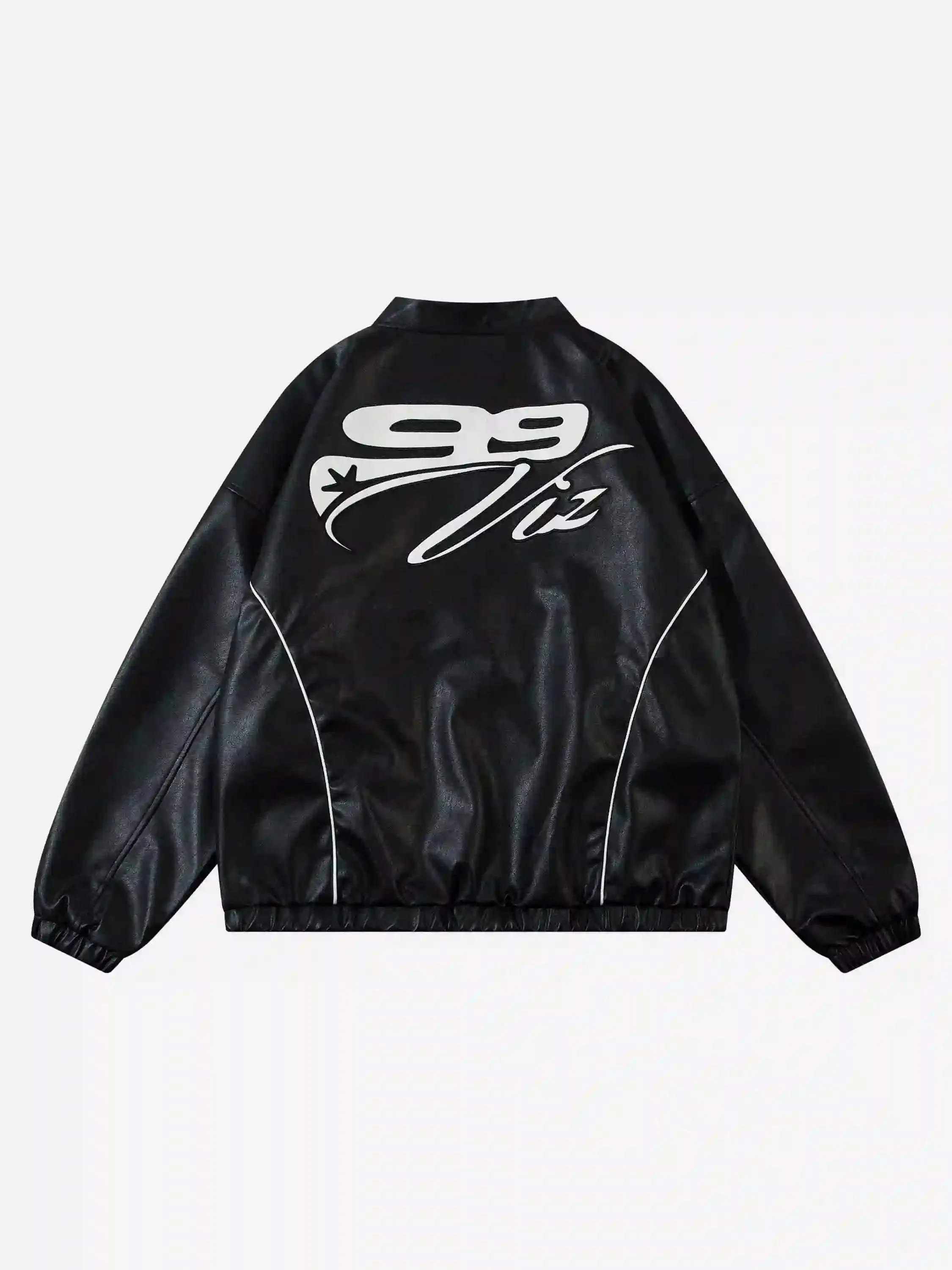 Disguisen Hip-Hop Street Style Stitching Pu Motorcycle Jacket