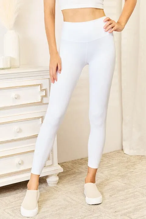 Double Take Wide Waistband Sports Activewear Leggings