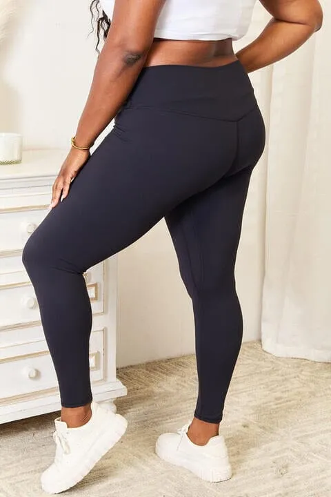 Double Take Wide Waistband Sports Activewear Leggings