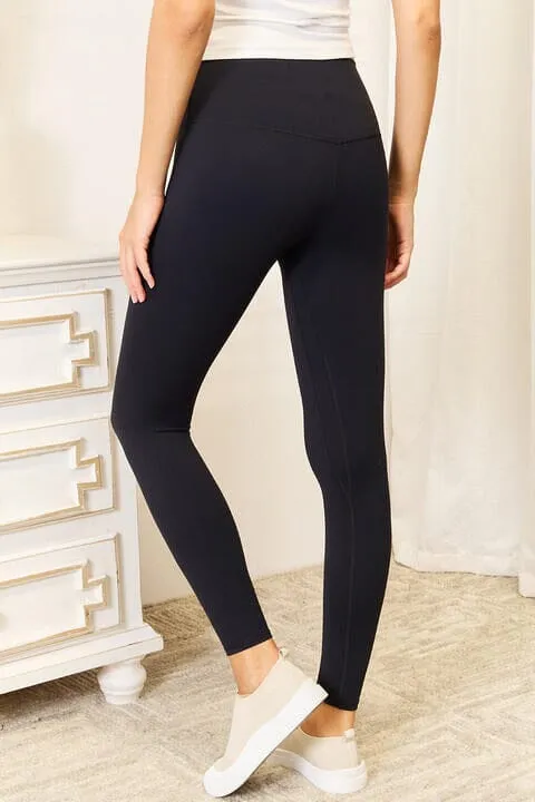 Double Take Wide Waistband Sports Activewear Leggings