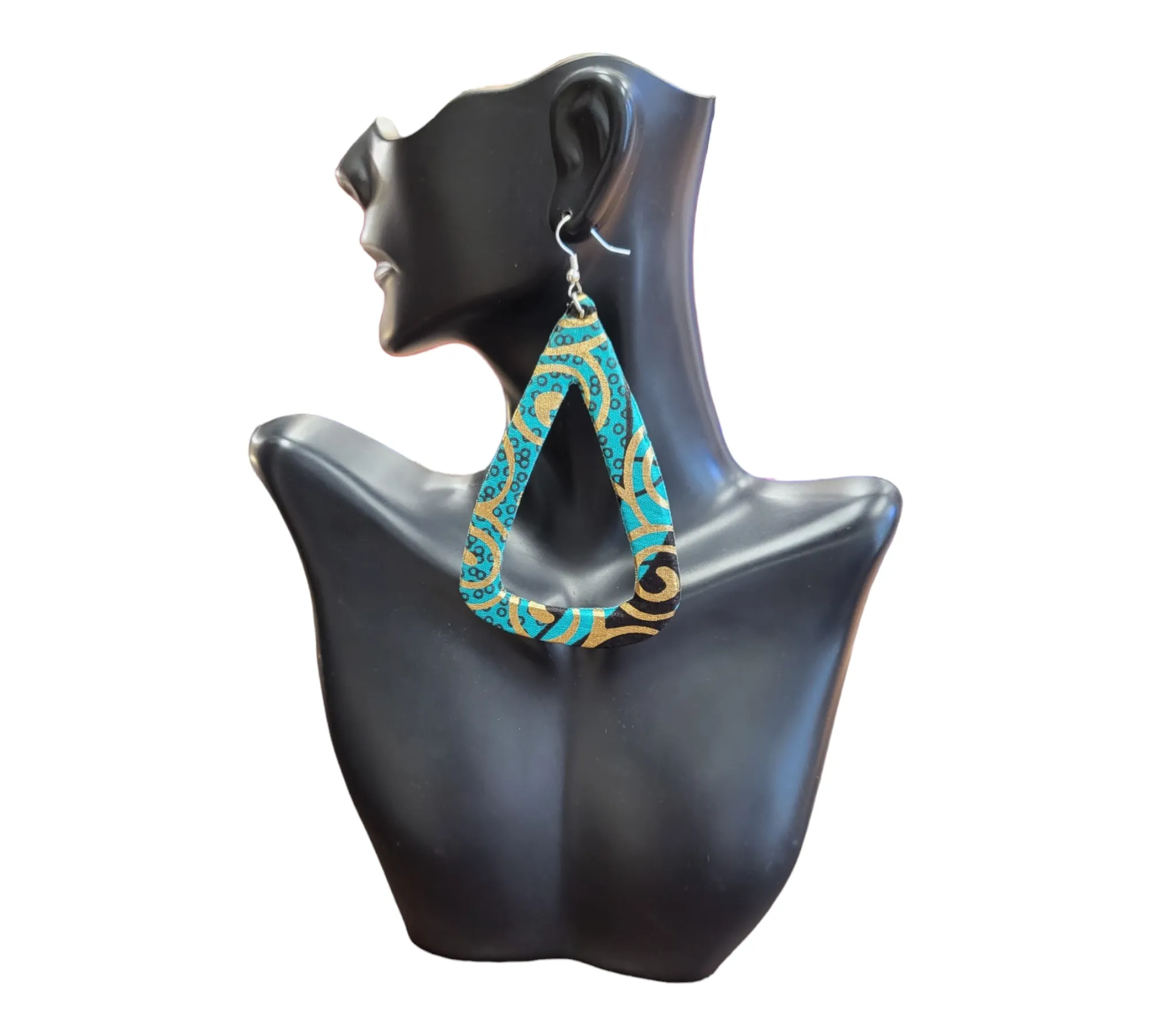 Earring - African Fabric | Bold Statement | Geri's Bluffing Boutique