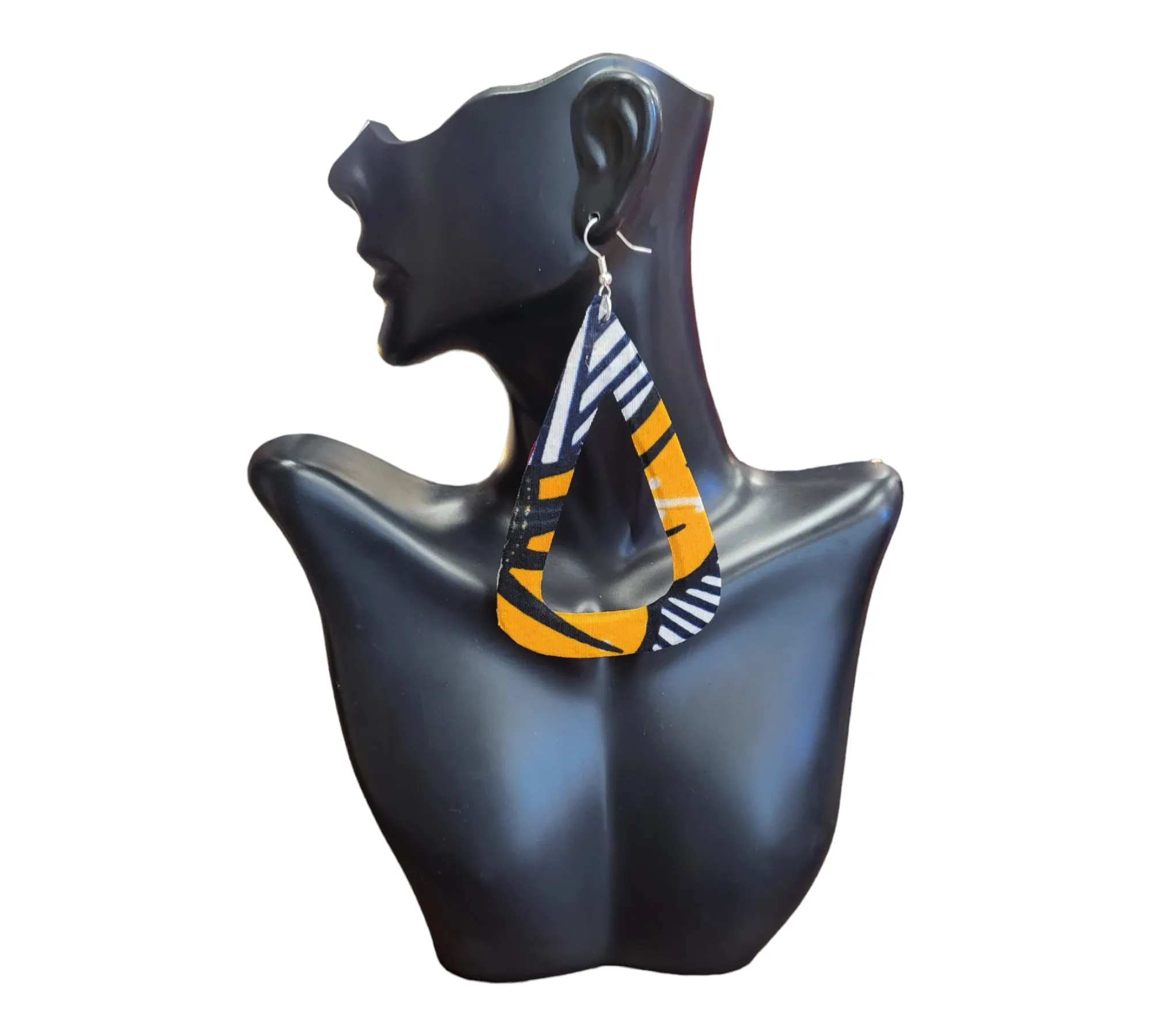 Earring - African Fabric | Bold Statement | Geri's Bluffing Boutique