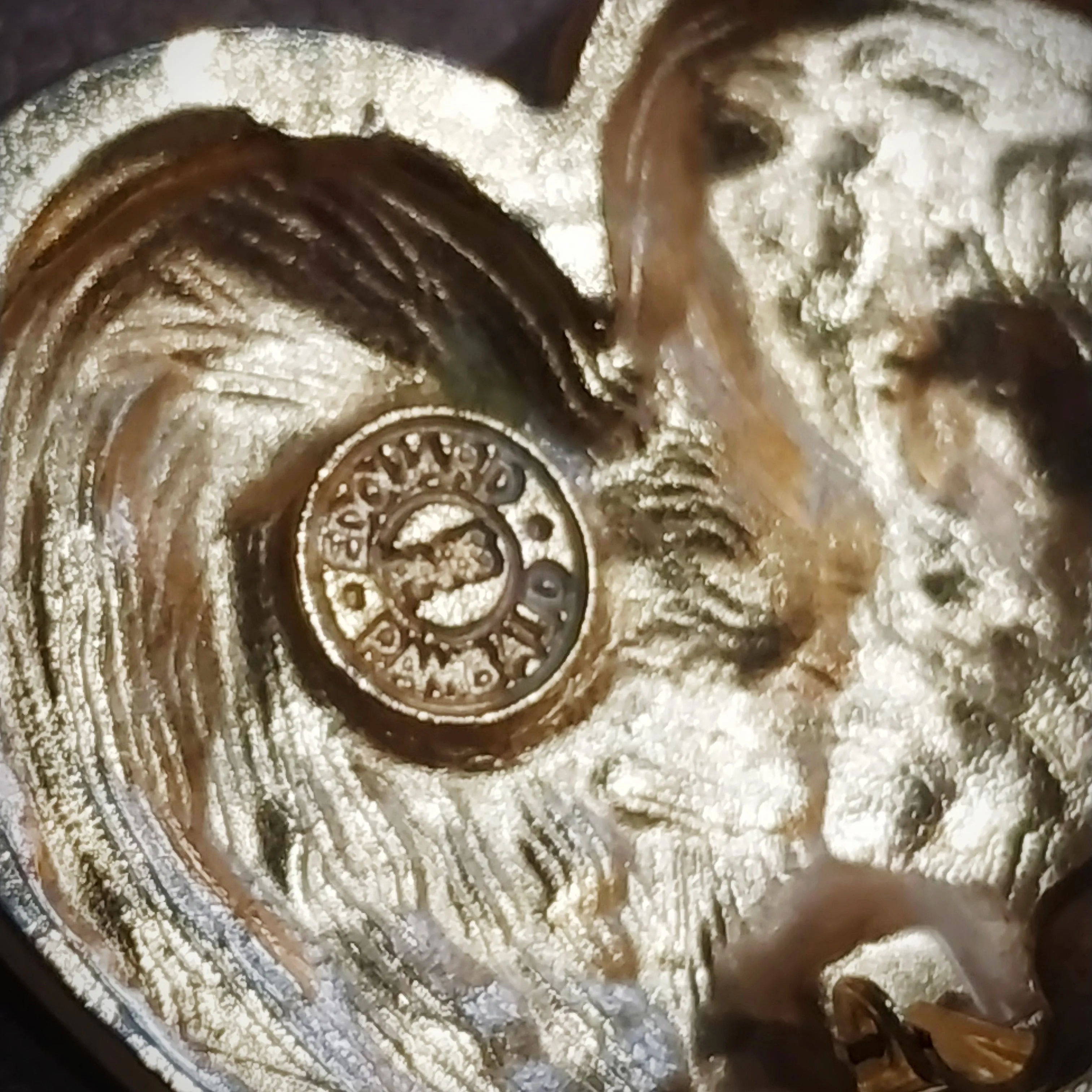 Edouard Rambaud Chunky Gold Heart vintage clip on earrings