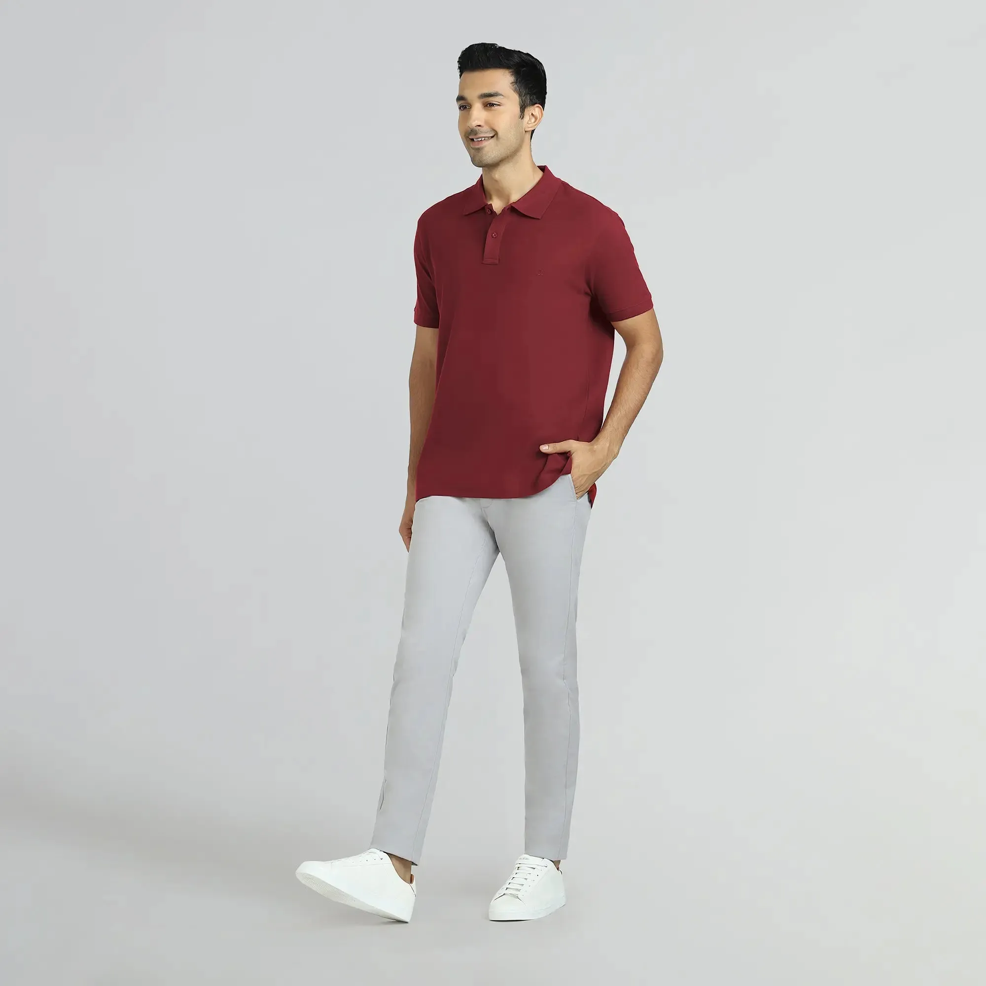 Element Combed Cotton Polo T-shirts Bold Burgundy