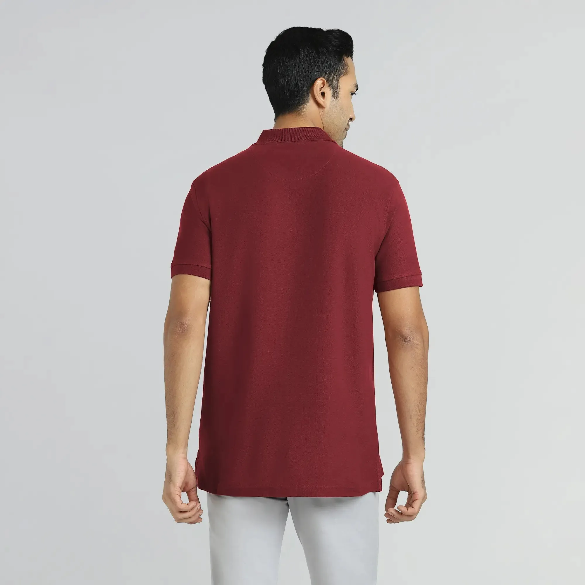 Element Combed Cotton Polo T-shirts Bold Burgundy
