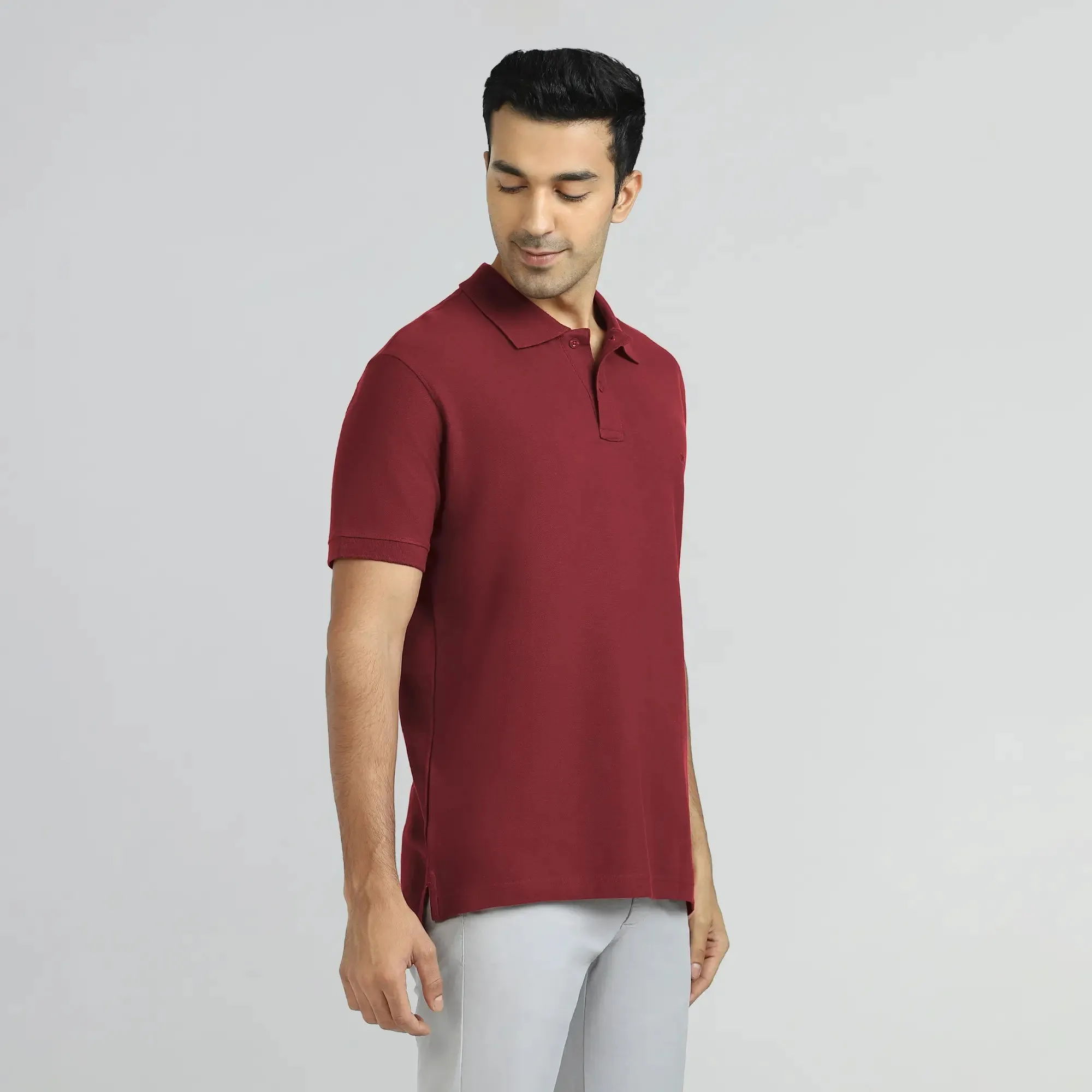 Element Combed Cotton Polo T-shirts Bold Burgundy