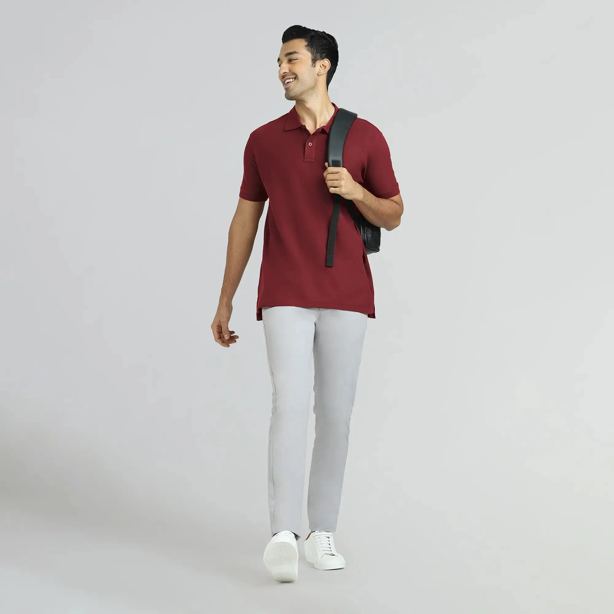Element Combed Cotton Polo T-shirts Bold Burgundy
