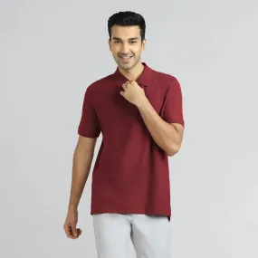 Element Combed Cotton Polo T-shirts Bold Burgundy