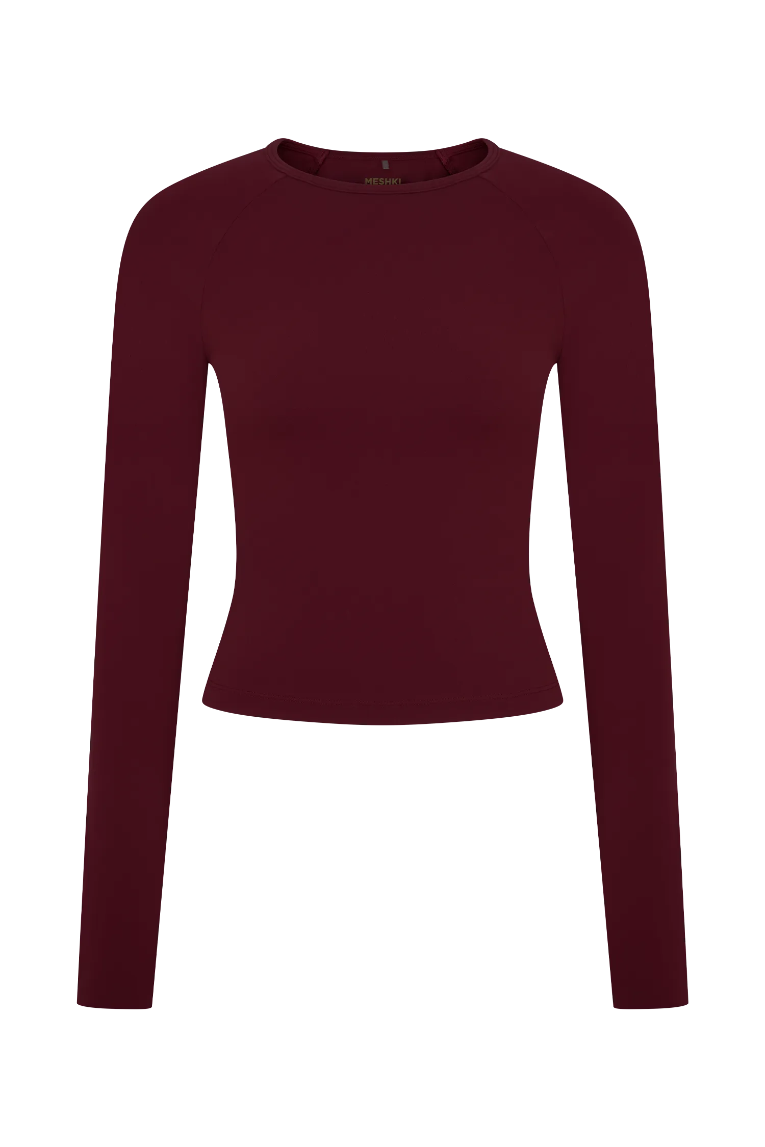 Eliana Long Sleeve Active Top - Burgundy
