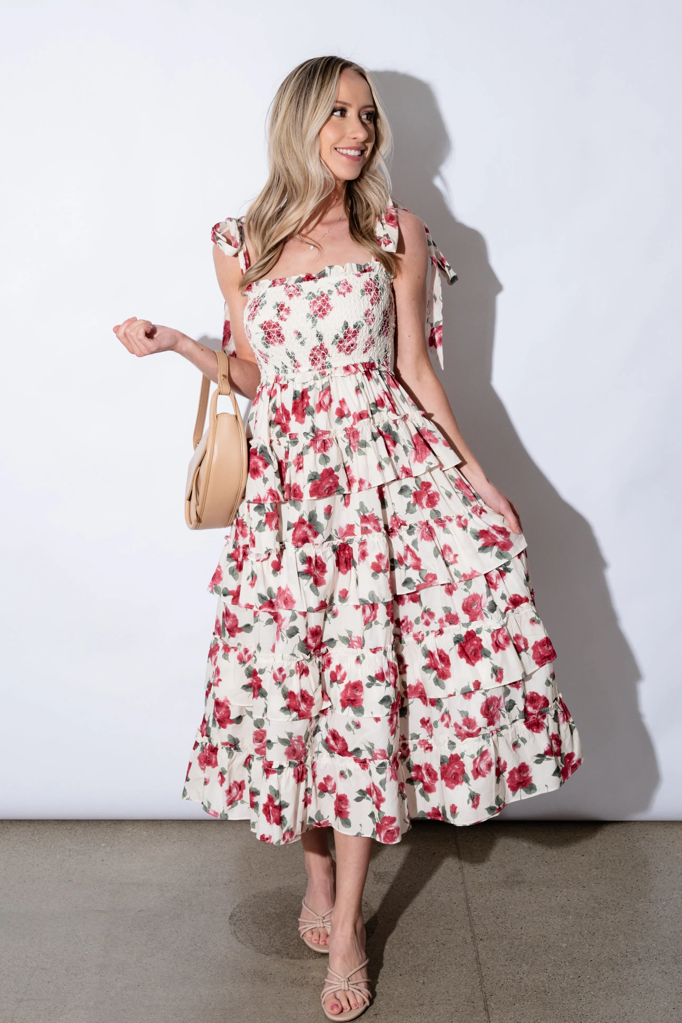Ferrara Ruffle Midi Dress