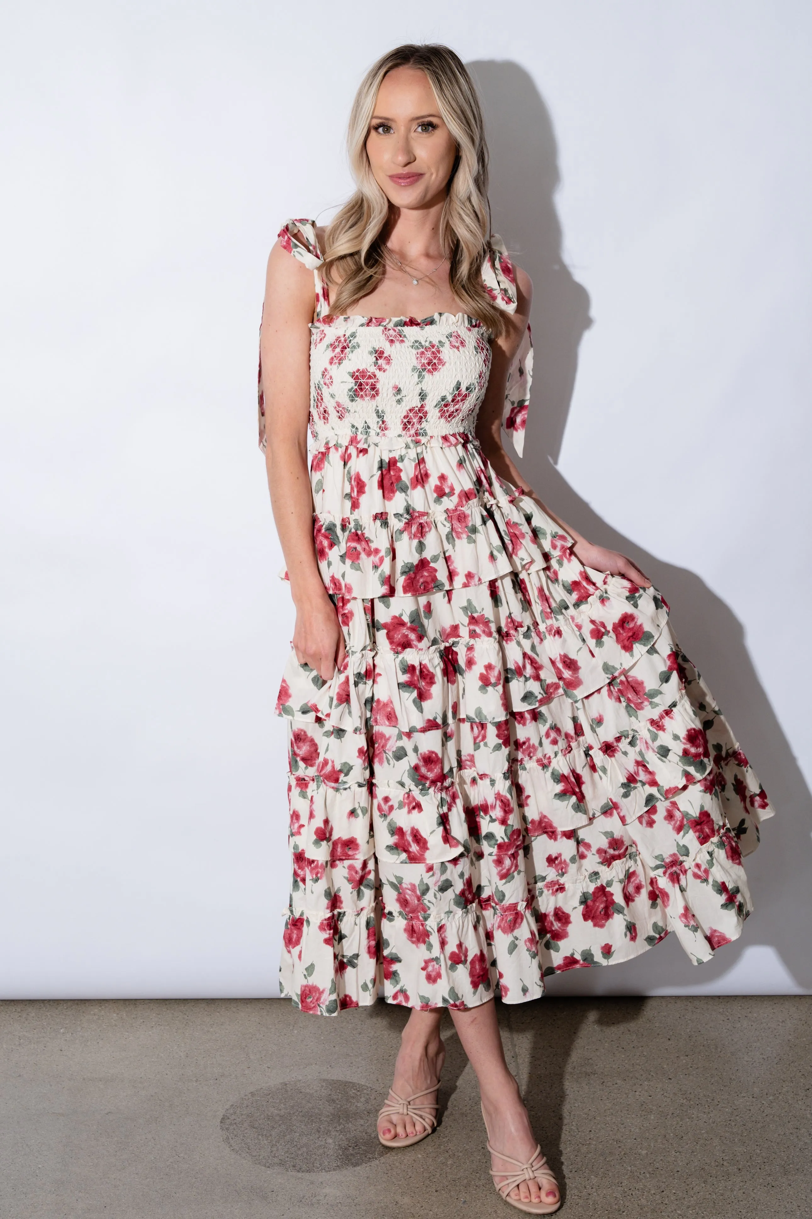 Ferrara Ruffle Midi Dress