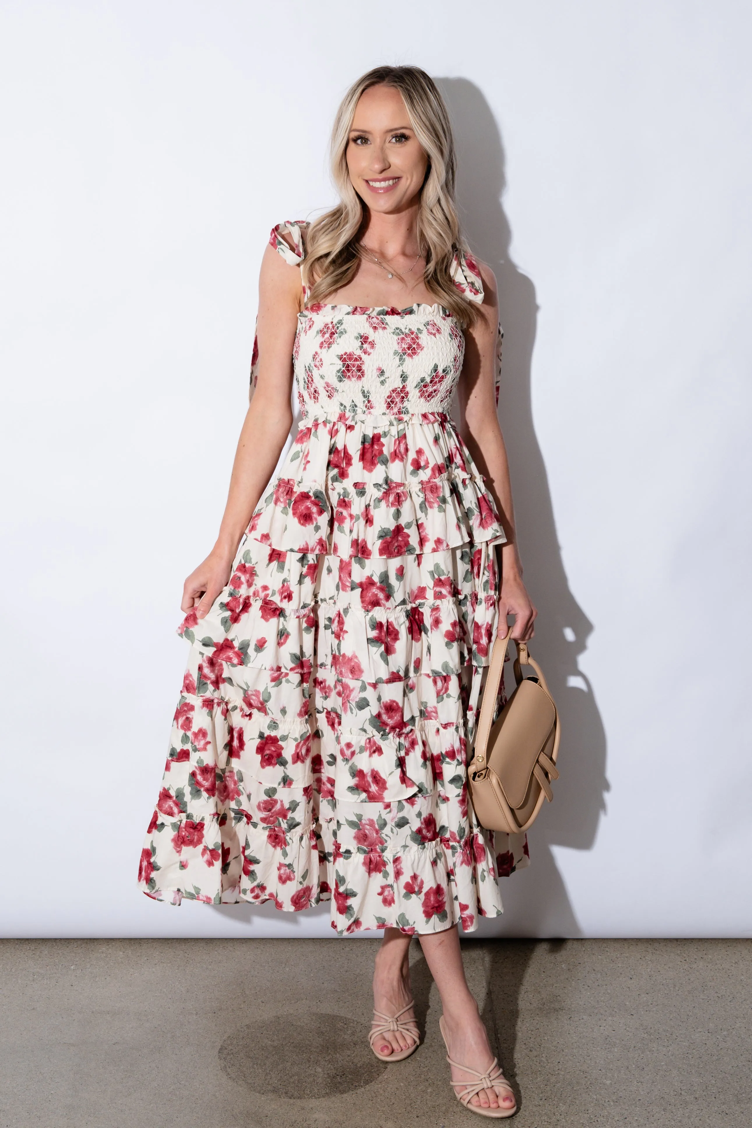Ferrara Ruffle Midi Dress