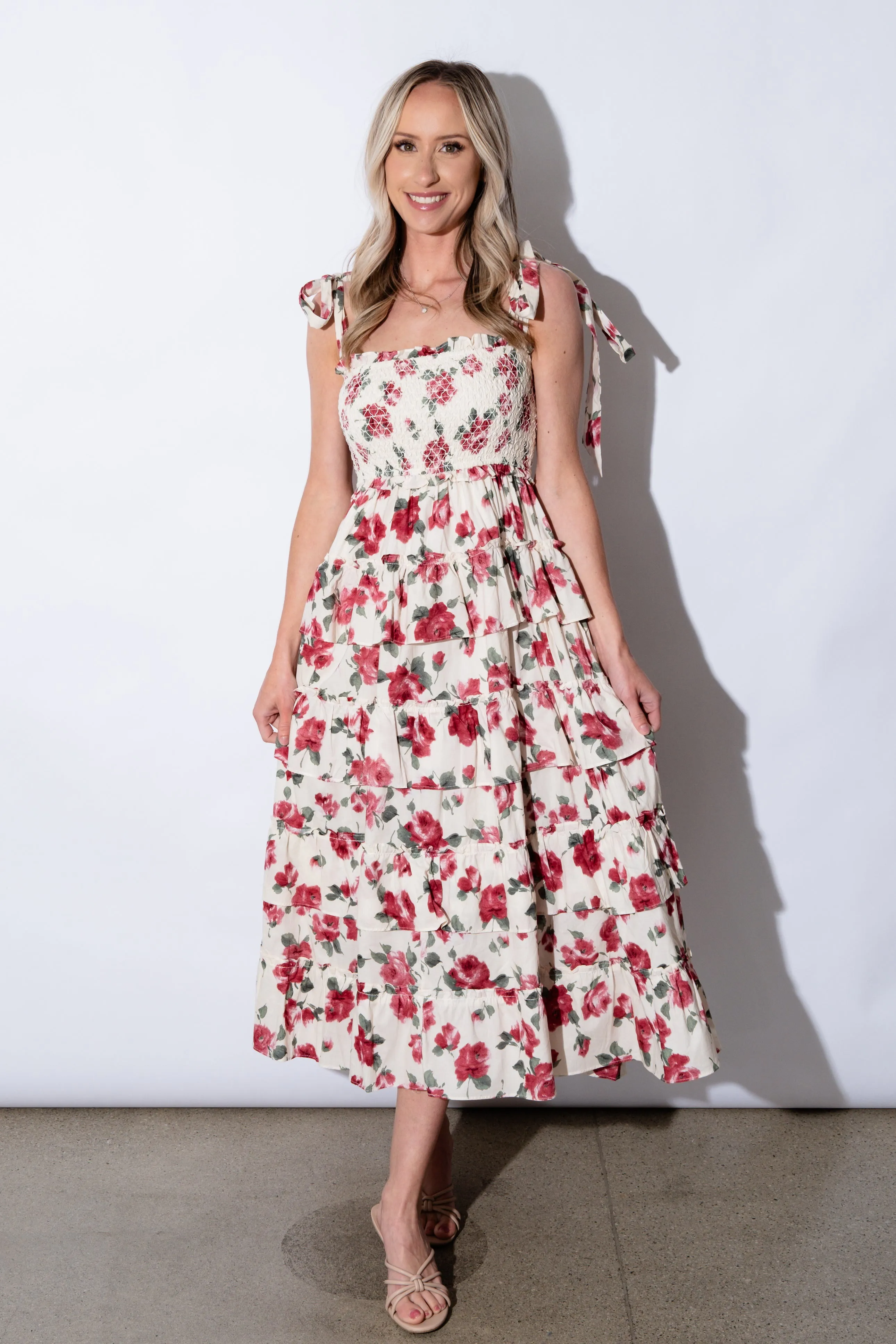 Ferrara Ruffle Midi Dress