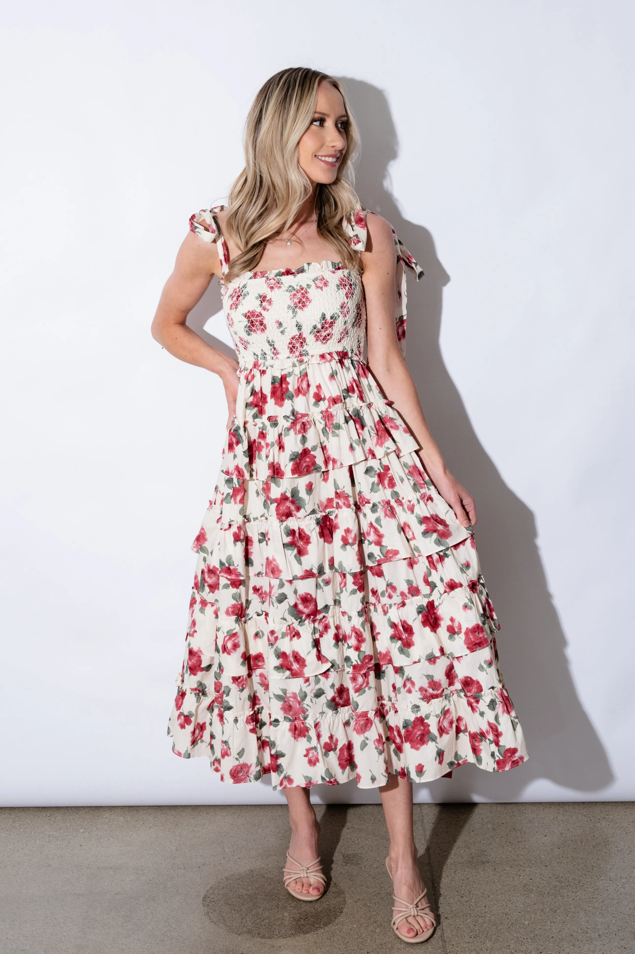 Ferrara Ruffle Midi Dress