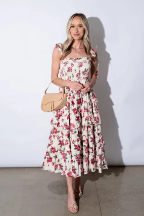 Ferrara Ruffle Midi Dress