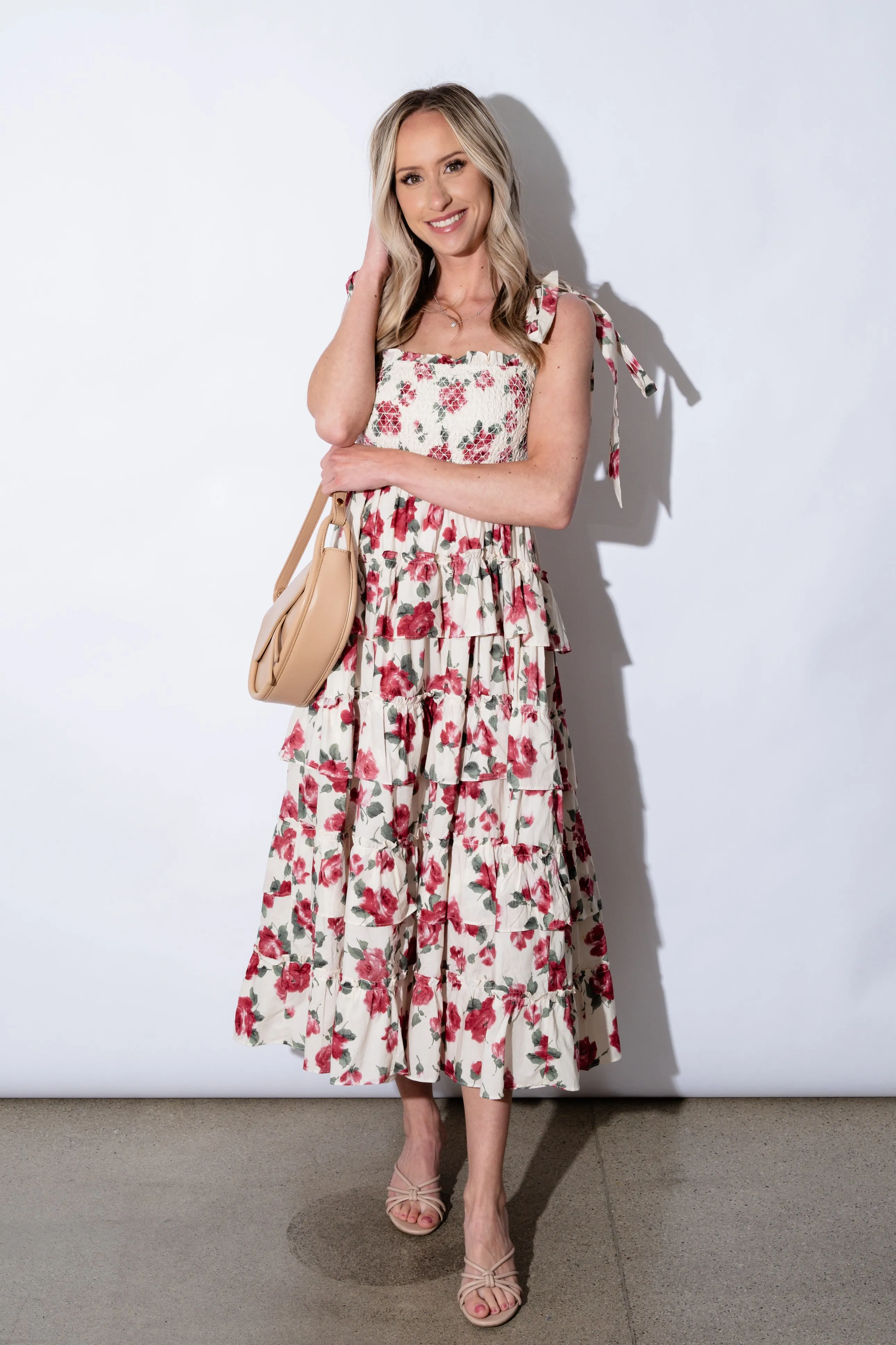Ferrara Ruffle Midi Dress