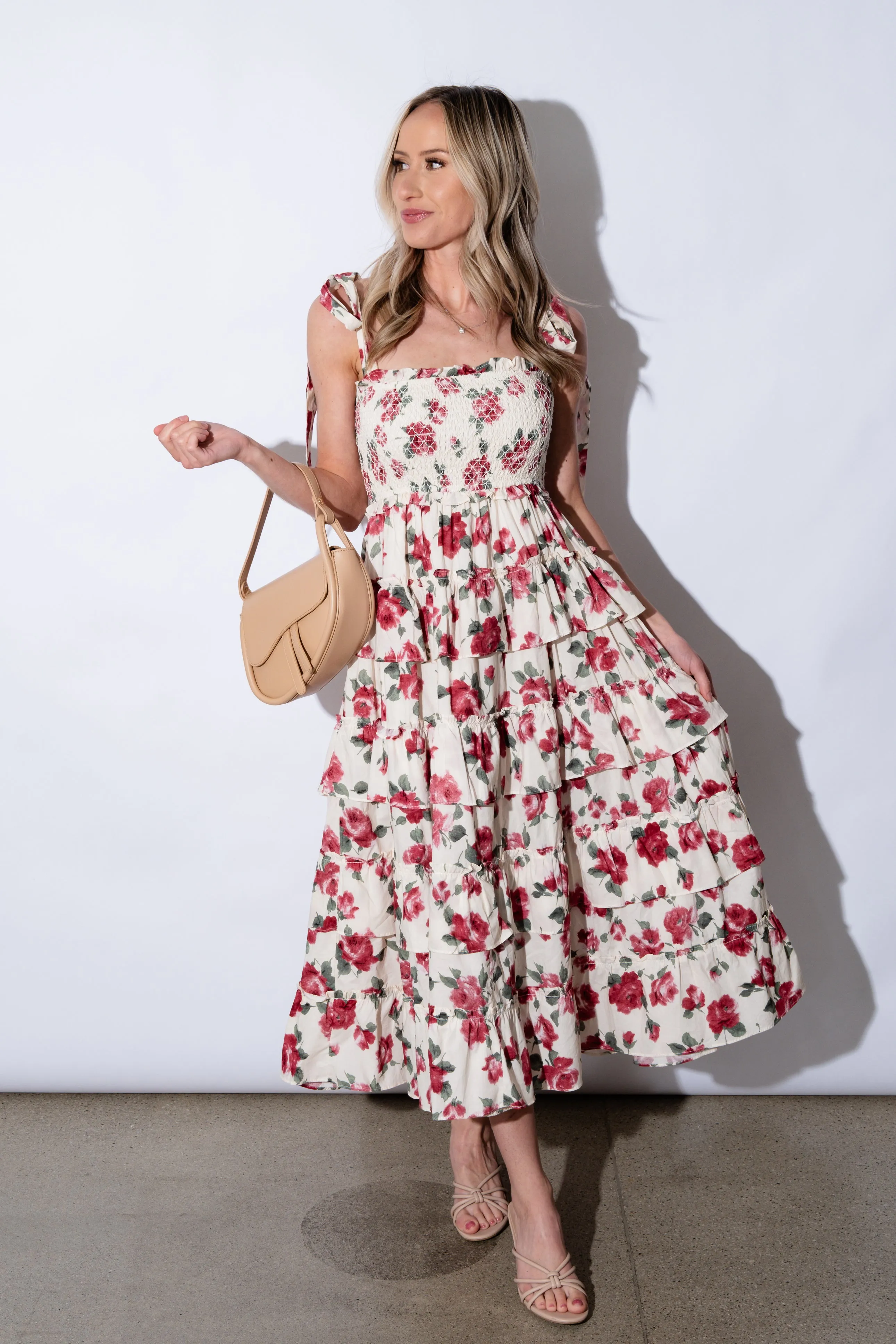 Ferrara Ruffle Midi Dress