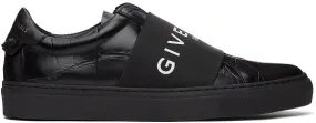 Givenchy Black Croc Elastic Urban Knots Sneakers