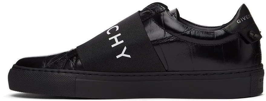Givenchy Black Croc Elastic Urban Knots Sneakers