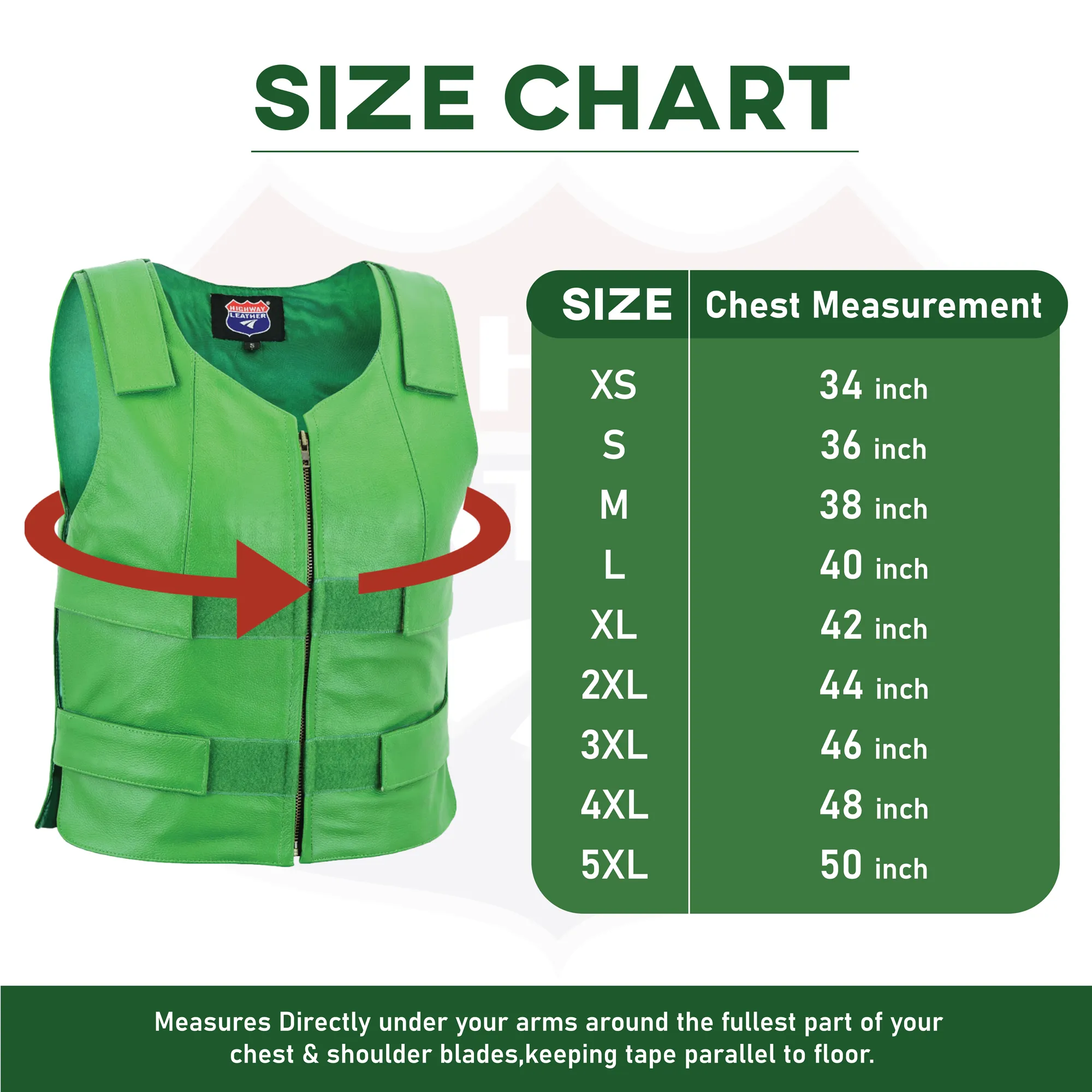 Green bulletproof leather vest - Women/Ladies