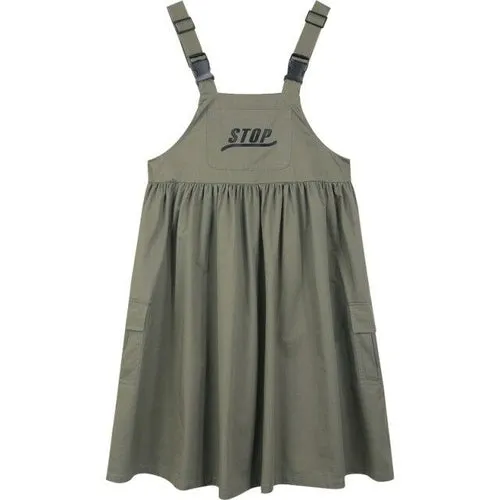 High Waist Casual Vintage Overall Boho Dress