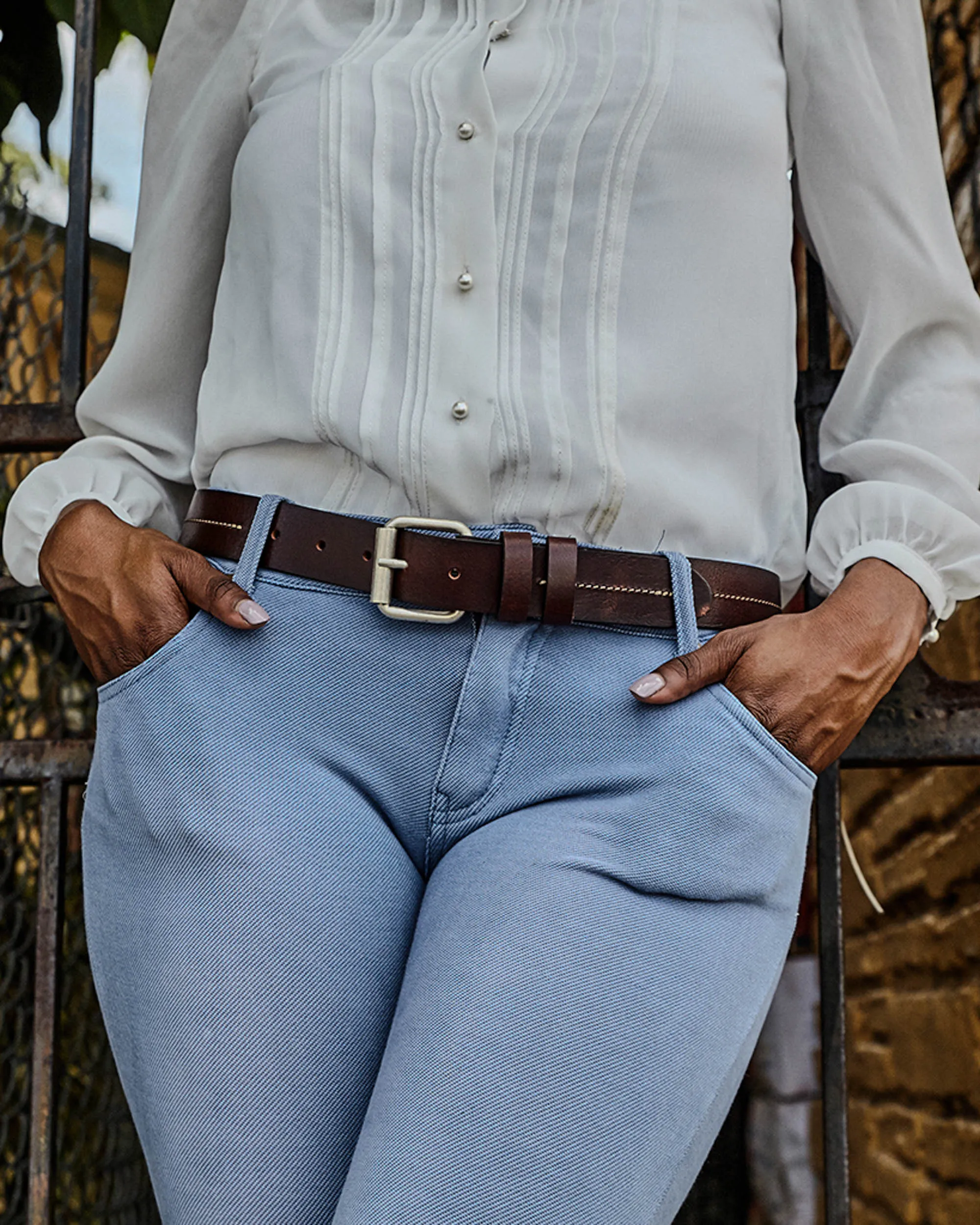 Lars | Center Stitch Leather Belt
