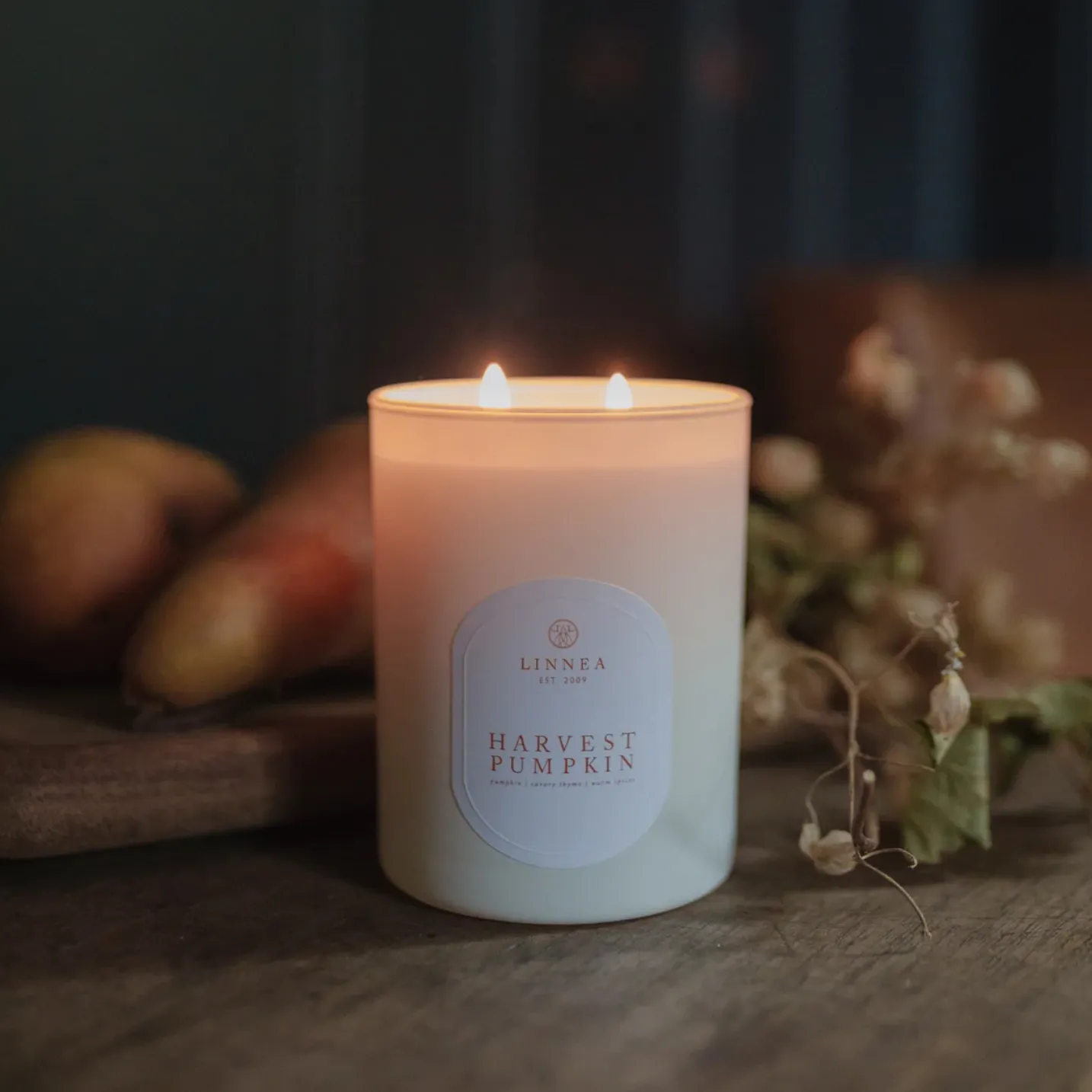 Linnea's Lights Harvest Pumpkin 2-wick