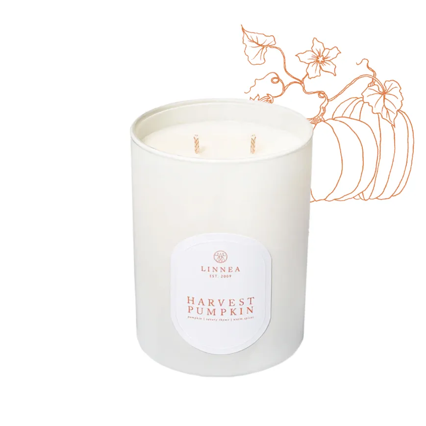 Linnea's Lights Harvest Pumpkin 2-wick