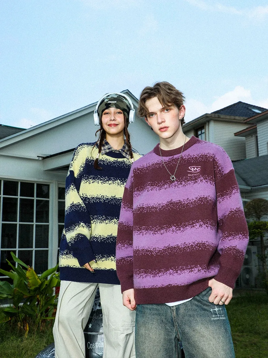 MANYSTON Striped Couple Knitted Sweater