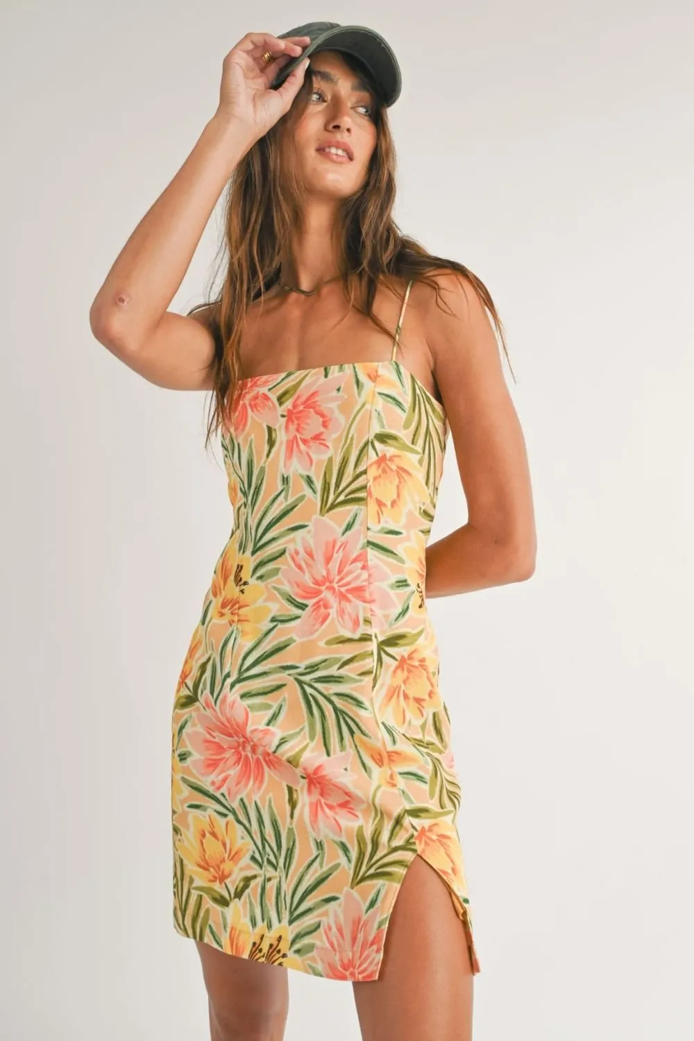 Mini Women's Summer Dresses | Tan Multi