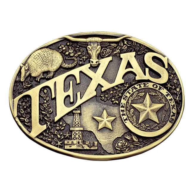 Montana Silversmiths Men's Texas State Heritage Attitude Buckle