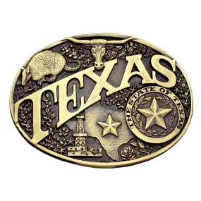 Montana Silversmiths Men's Texas State Heritage Attitude Buckle