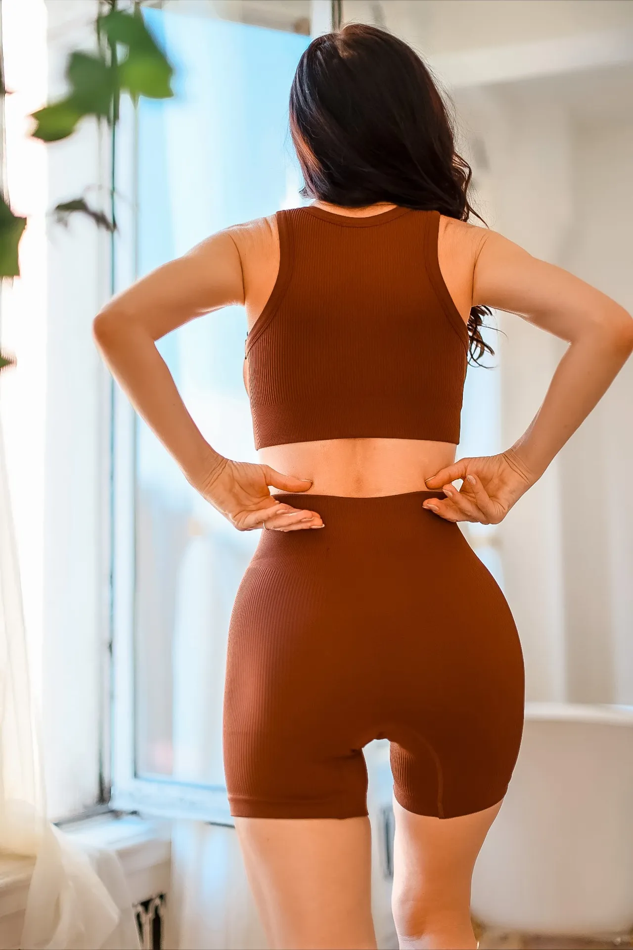 Next Level Ribbed Snatched Active Wear Shorts Set - High Quality Fabric, Body Contouring, Perfect for Workouts and Yoga